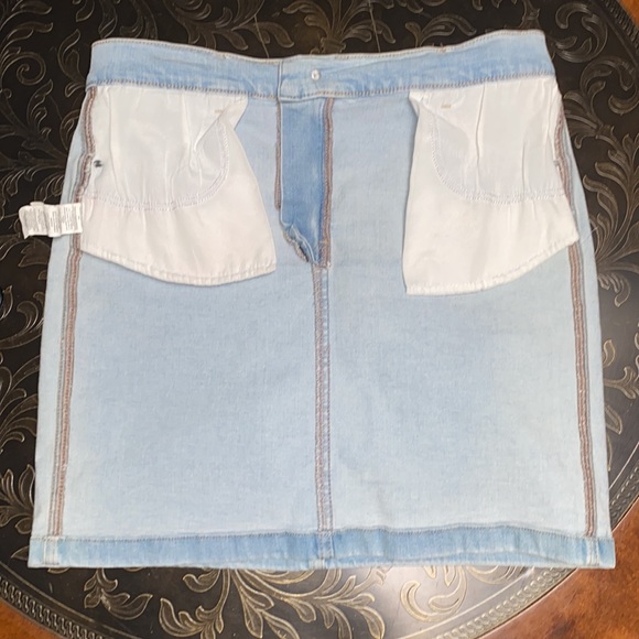 Denim Co. Blue Denim Midi Jean Skirt with Belt Size 12 - Picture 12 of 13